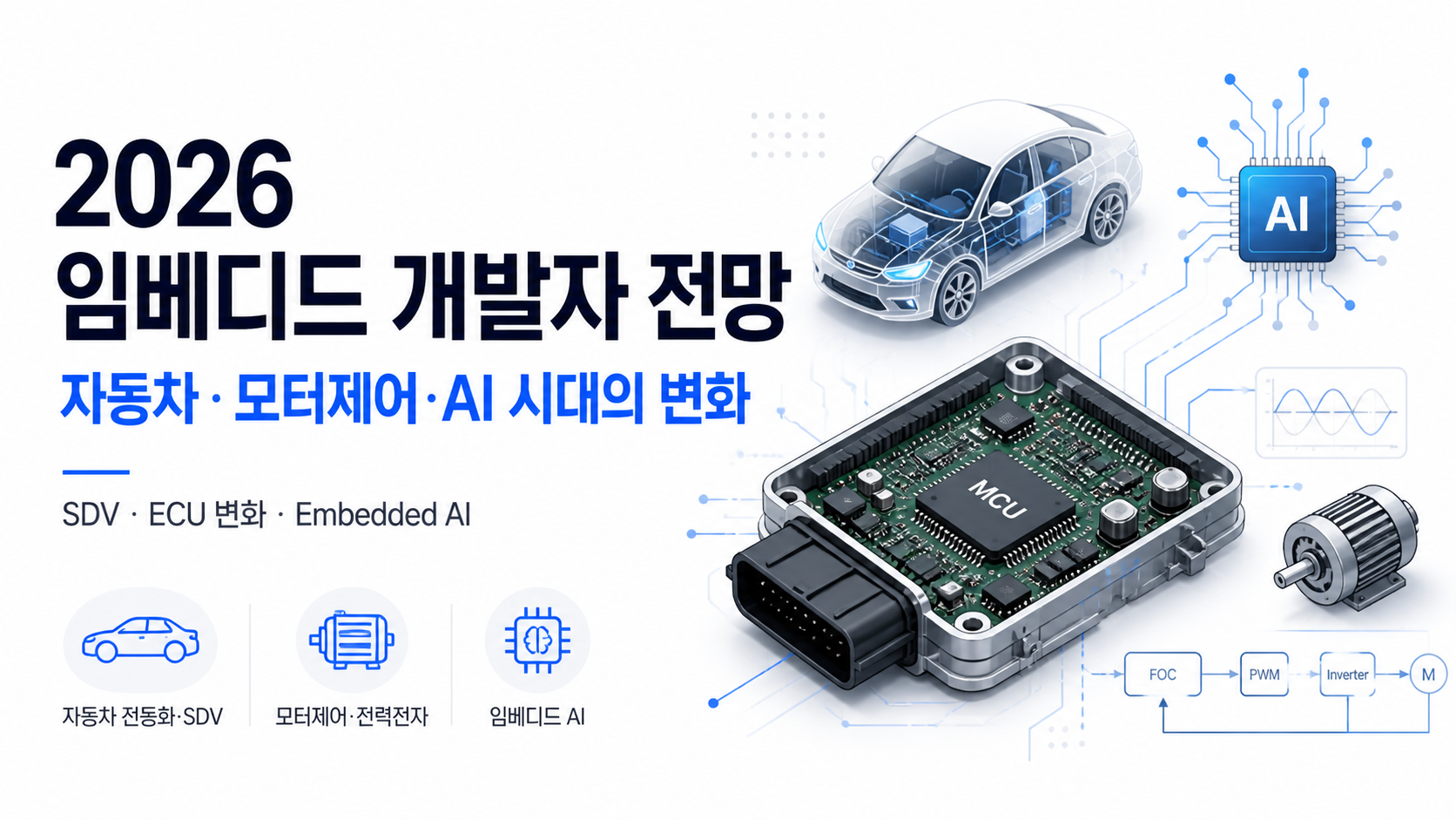 2026 임베디드 개발자 전망 썸네일: SDV, AI, 전동화 시대의 개발자 역할 변화