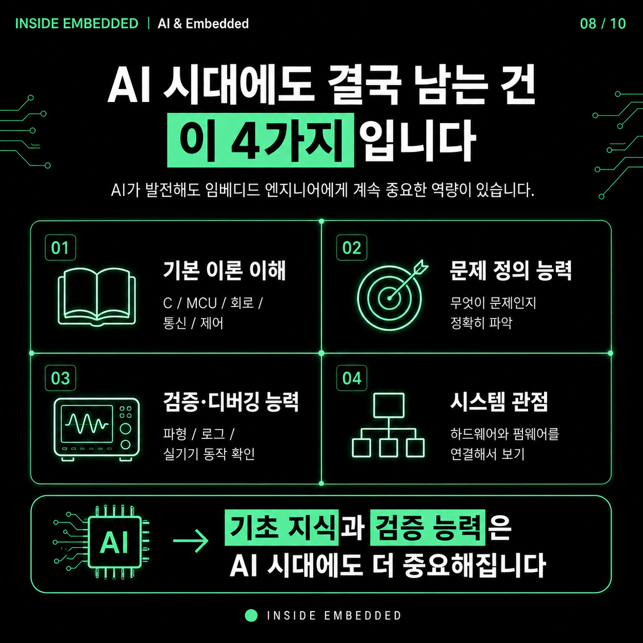 AI 때문에 일자리가 없어질까? 임베디드도 끝일까 8/10 카드뉴스