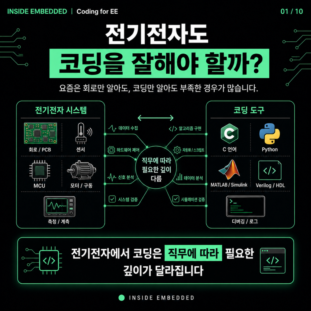 전기전자 코딩, 어디까지 해야 할까 첫 카드뉴스