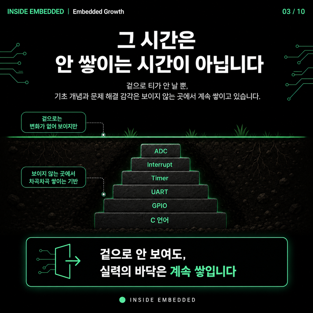 임베디드 실력은 선형적으로 늘지 않습니다 3/10 카드뉴스