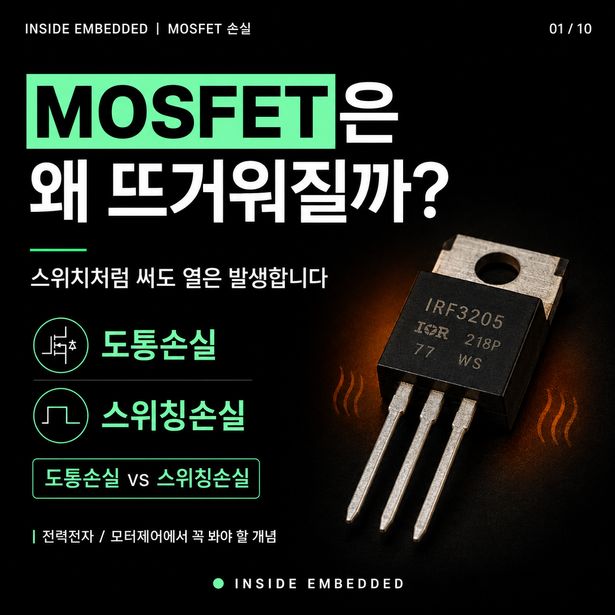 MOSFET 손실과 발열 기초 정리: 도통손실·스위칭손실을 나눠서 보기 1/10 이미지 노트
