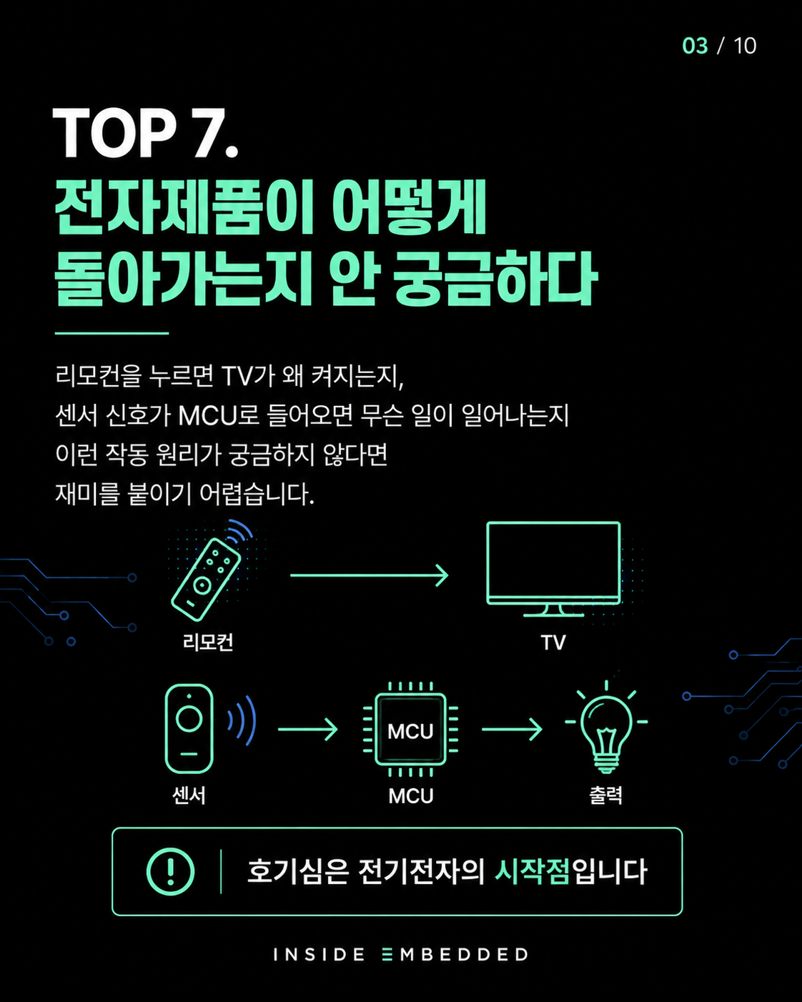전기전자 전공 적성: 이런 사람은 공부와 실무가 힘들 수 있습니다 3/10 카드뉴스